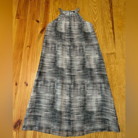 $278 Eileen Fisher Limestone Daze Silk Dress Print Women’s SIZE SM Halter - Picture 4 of 11